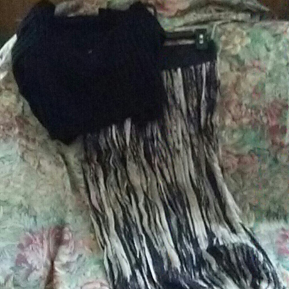 Silk stylish ankle  length  multi color  skirt